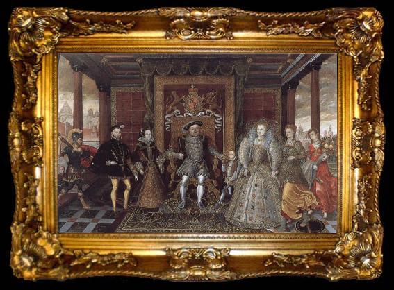 framed  unknow artist Possibly after Lucas de Heere Allegory of the Tudor Succession, ta009-2